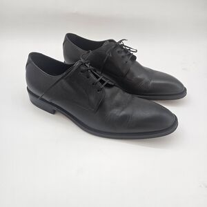 BOSS Derrick Plain Toe Oxford Men’s Size 9 Black Leather Made in Italy Preowned